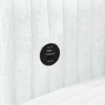 Sofá de cama seccional em forma de U com cama extraível e armazenamento Chaise Lounge e porta de carregamento USB, tecido de corduroy bege